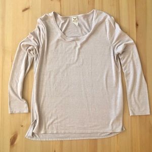Shimmery Dusty Pink Long Sleeve Tee